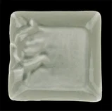 dessertvierkant bord 21.5 cm grijs style 1