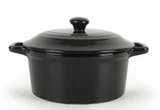 ovenschotel rond met deksel zwart 10 x H5 cm 1