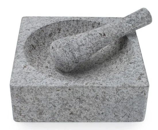 vijzel met stamper mat graniet 18 x 18 x