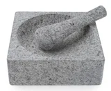 vijzel met stamper mat graniet 18 x 18 x 1