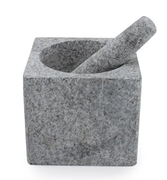 vijzel met stamper 14 x 14 x h13cm mat g