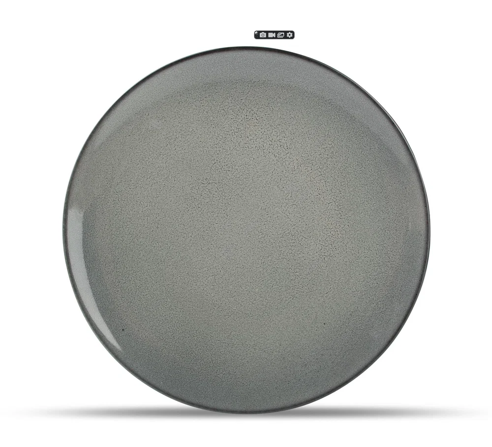 plat bord blauw bruin 27 cm