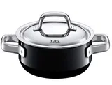 silit piano black lage kookpot met deksel 16 cm 1