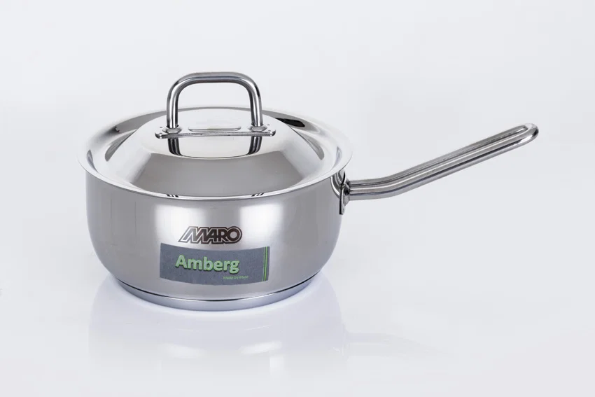 Amberg steelpan met deksel 16 cm
