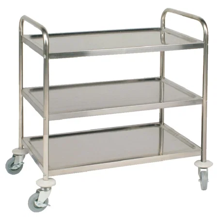 RVS serveerwagen 3 plateaus L - 93(h) x 86(b) Lemgo