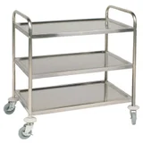 RVS serveerwagen 3 plateaus L - 93(h) x 86(b) Lemgo 1