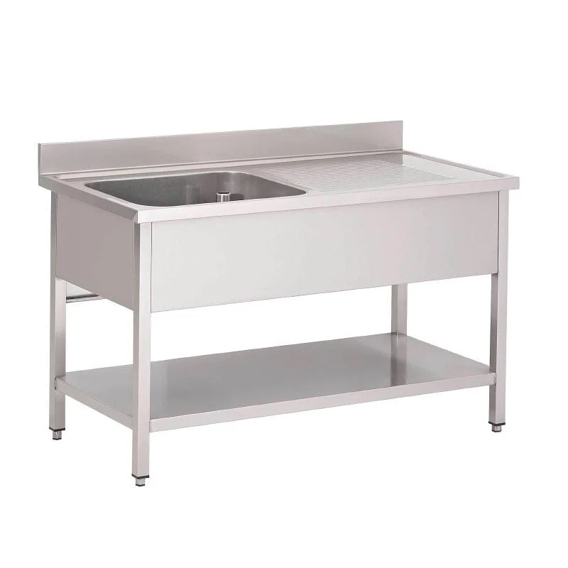 RVS spoeltafel 1 spoelbak links 120x70x85cm Dermbach