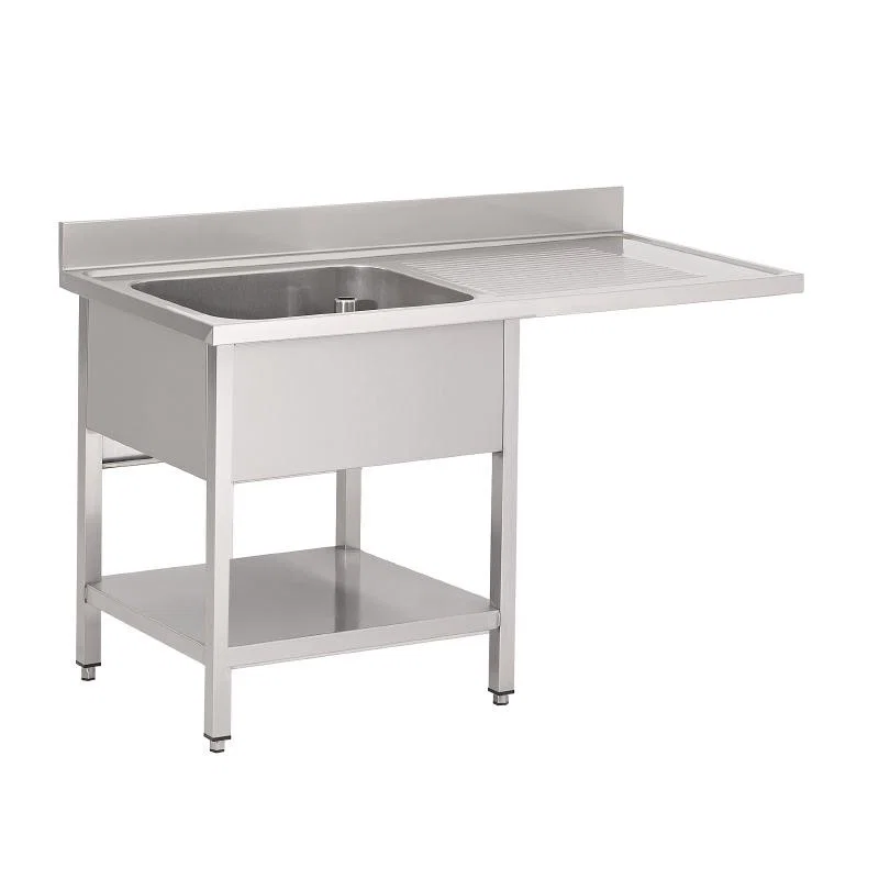 RVS spoeltafel met ruimte voor vaatwasser 120x70x85cm Dermbach