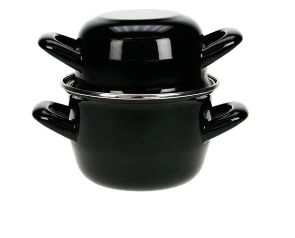 MOSSELPOT ZWART 0,5KG-0,9L Dia 12CM