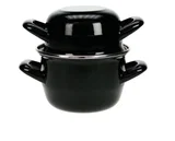MOSSELPOT ZWART 0,5KG-0,9L Dia 12CM 1