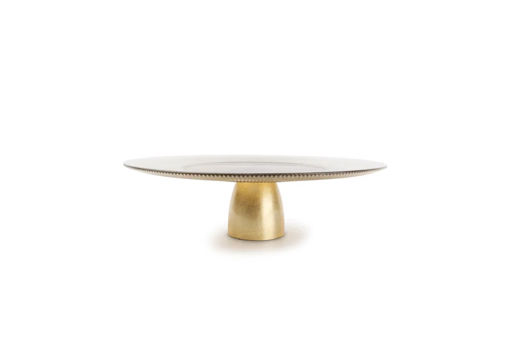 Taartplateau 33xH10cm gold Glint