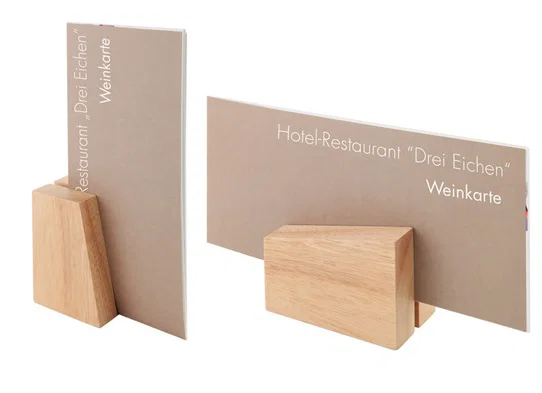 kaarthouder hout 85x60mm h45/85mm 2st