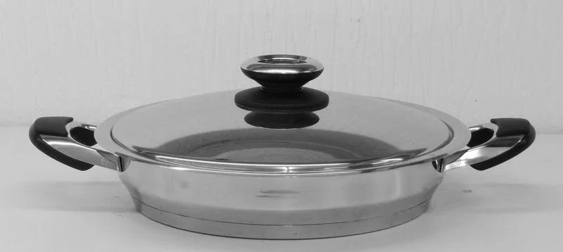 CMC grillpan met handgrepen en deksel dia 30 cm CMC
