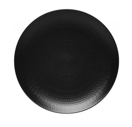 plat bord rond 28 cm modulo nature pierre de lave