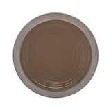 plat bord rond 23 cm bahia basalte DEGRENNE 1