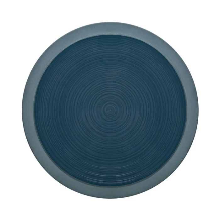 plat bord rond 29 cm bahia bleu de roche DEGRENNE